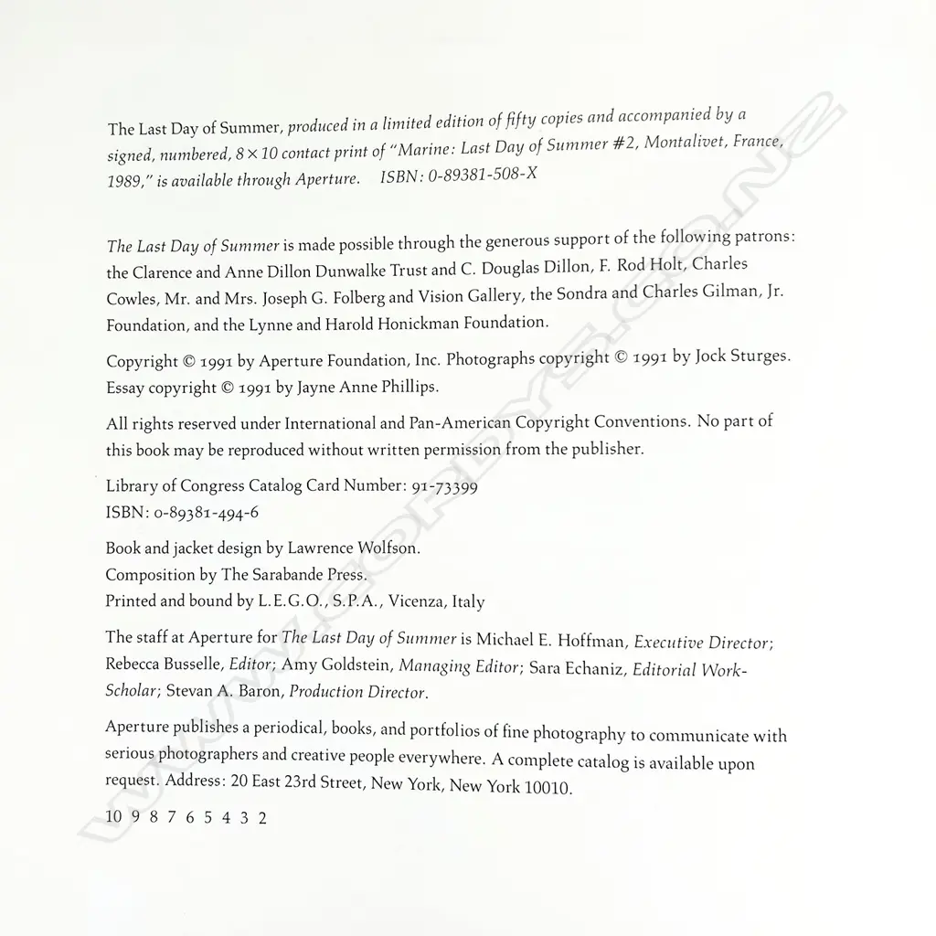 JOCK STURGES: THE LAST DAY OF SUMMER Image 1++